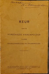 Keur van de Verenigde Binnenpolder 1964